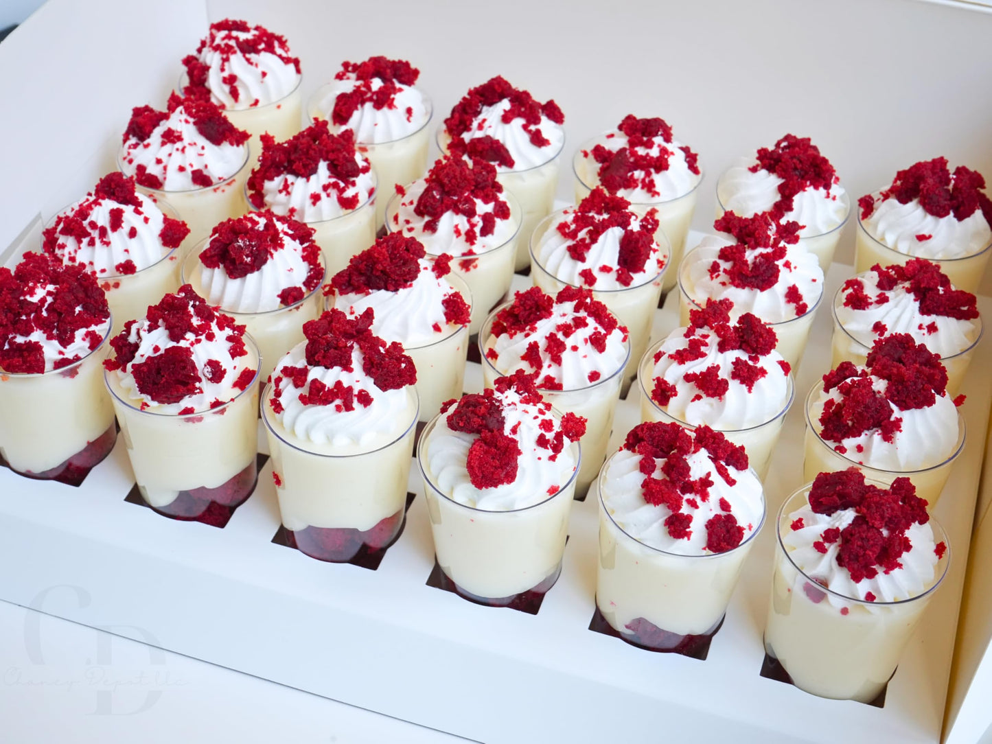 Dessert Shooter Box for 24 3oz cups round and square shooter cups- Paper box