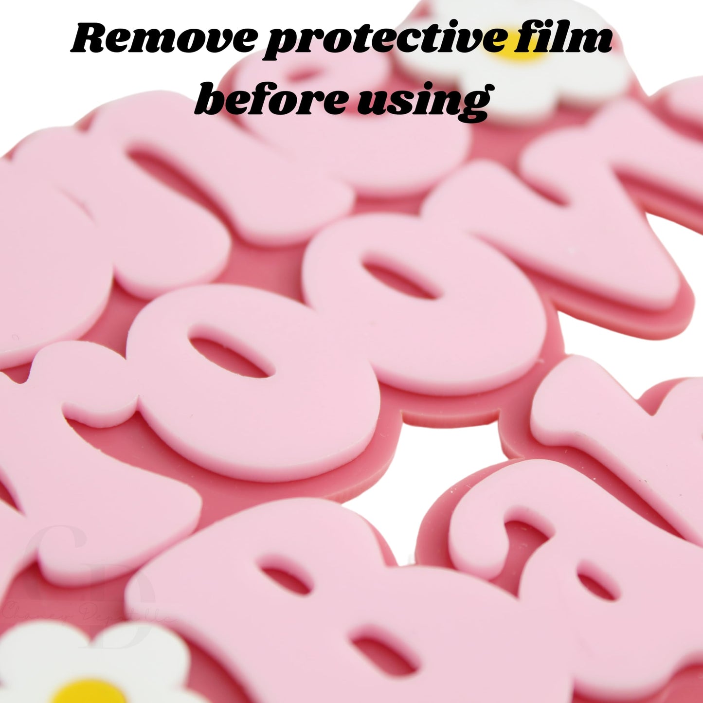 One Groovy Baby Cake Topper, Pink Acrylic, Double Layered- 1 pack
