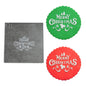 Merry Christmas Cookie Stamp, Acrylic Fondant Embosser, Decorative Cake Topper with Snowflake Design- 1 Pack