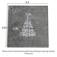 I Wish You a Merry Christmas small Acrylic Embosser for cakes and cupcakes- 1 Pack