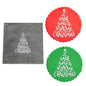 I Wish You a Merry Christmas small Acrylic Embosser for cakes and cupcakes- 1 Pack
