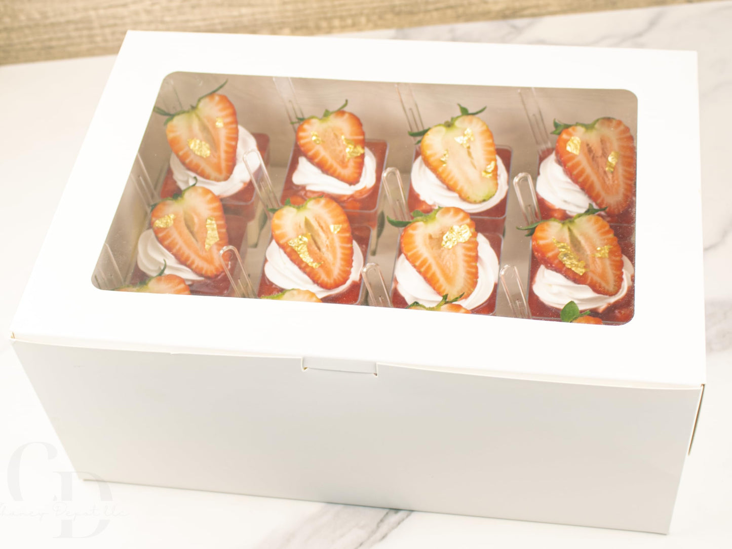 Dessert Shooter Box for 12 5oz square and round shooter cups- paper box