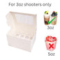 Dessert Shooter Box for 12; 3oz square and round shooter cups- Paper box