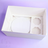 Chaney Depot LLC Bento Cake and Cupcake box for 1; 4-5in cake and 2 cupcakes