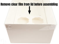 Chaney Depot LLC Bento Cake and Cupcake box with 8 cupcake cavities and 1;4-5in Cake Cavity- Clear lid