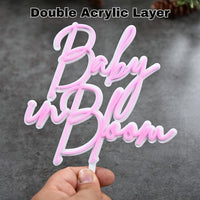 Baby in Bloom Double Layer premium acrylic cake topper- 1 pack