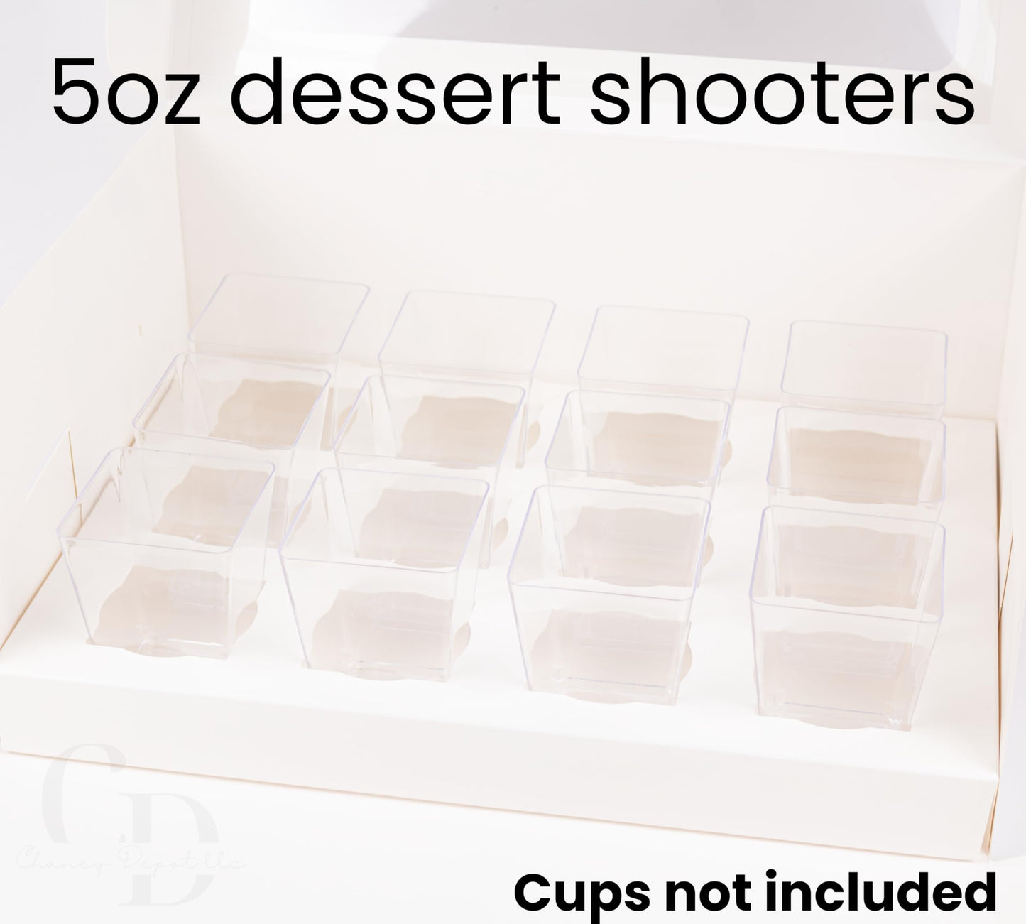 Dessert Shooter Box for 12 5oz square and round shooter cups- paper box