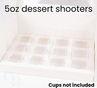 Dessert Shooter Box for 12 5oz square and round shooter cups- paper box