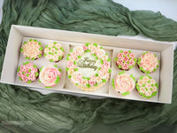Chaney Depot LLC Bento Cake and Cupcake box with 8 cupcake cavities and 1;4-5in Cake Cavity- Clear lid