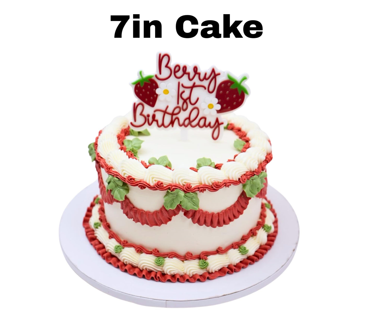 Berry First Birthday strawberry first birthday Acrylic Cake Topper- 1 pack