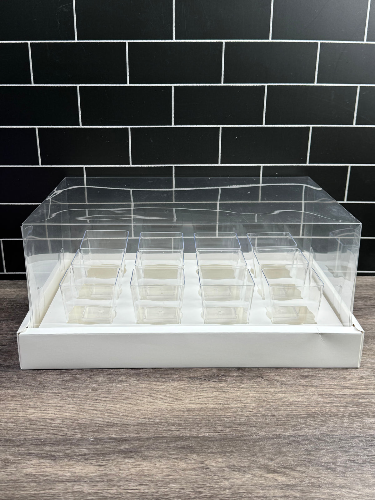 Dessert Shooter Box 12 cavity 5oz- Clear Lid