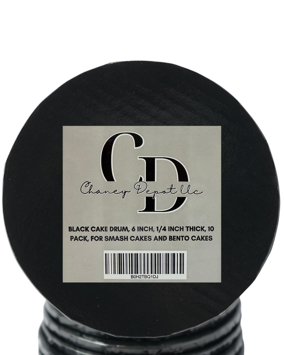 Black 6 inch cake drum 1/4 of an inch thick- 10 pack