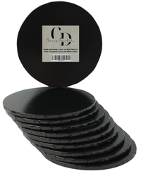 Black 6 inch cake drum 1/4 of an inch thick- 10 pack