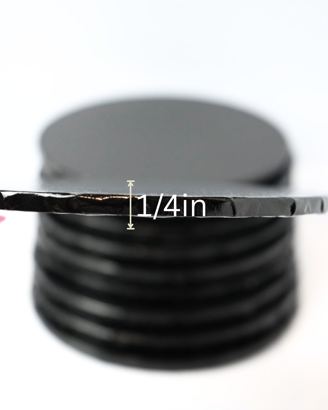 Black 6 inch cake drum 1/4 of an inch thick- 10 pack