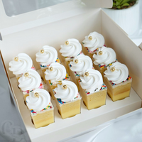 Dessert Shooter Box for 12; 3oz square and round shooter cups- Paper box