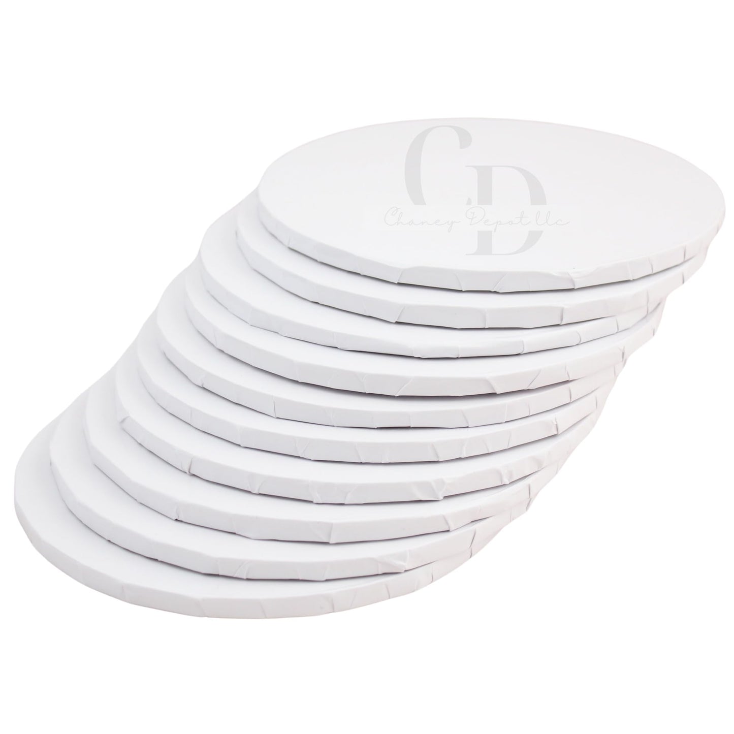 Chaney Depot LLC 6in Sturdy White Cake Drum, 1/4in- 10 pack