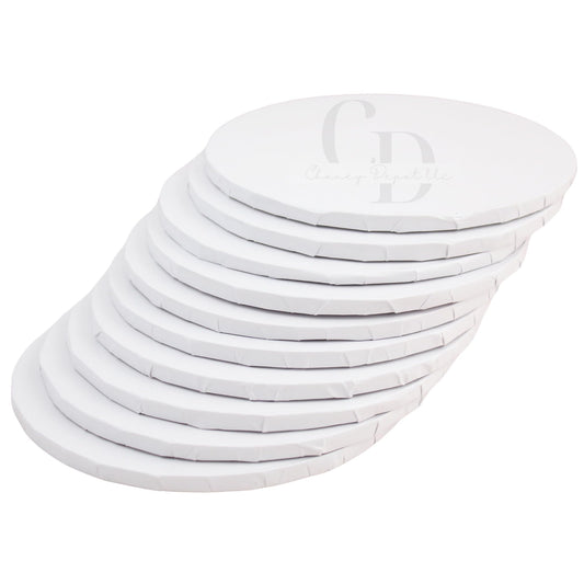 Chaney Depot LLC 6in Sturdy White Cake Drum, 1/4in- 10 pack