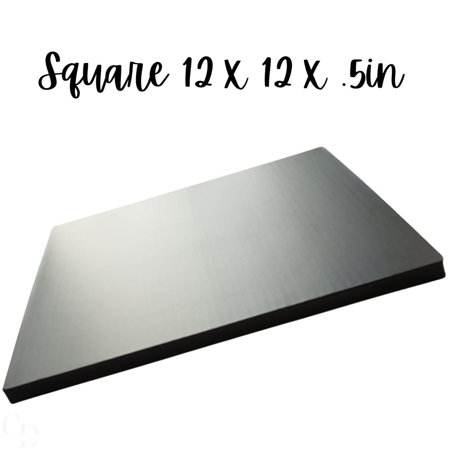 Professional Cake Drum Board, Black Square, Heavy Duty, 12 x 12 Inch, 1/2 Inch Thick-1 Pack