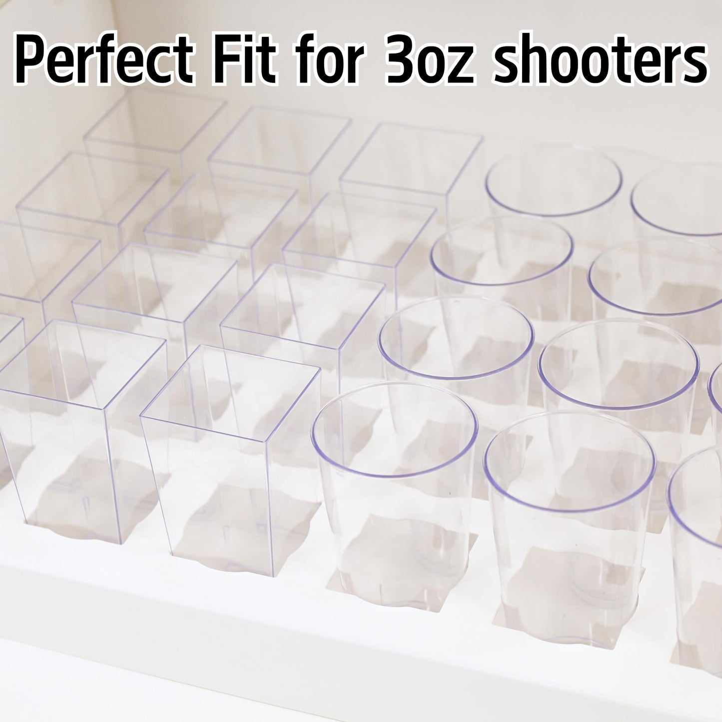 Dessert Shooter Box for 24 3oz cups round and square shooter cups- Paper box