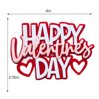 Valentine's Day Acrylic Cake Toppers 4 x 2.75 Inch, Food Grade Material, Bento Cake Decoration- 5 pack