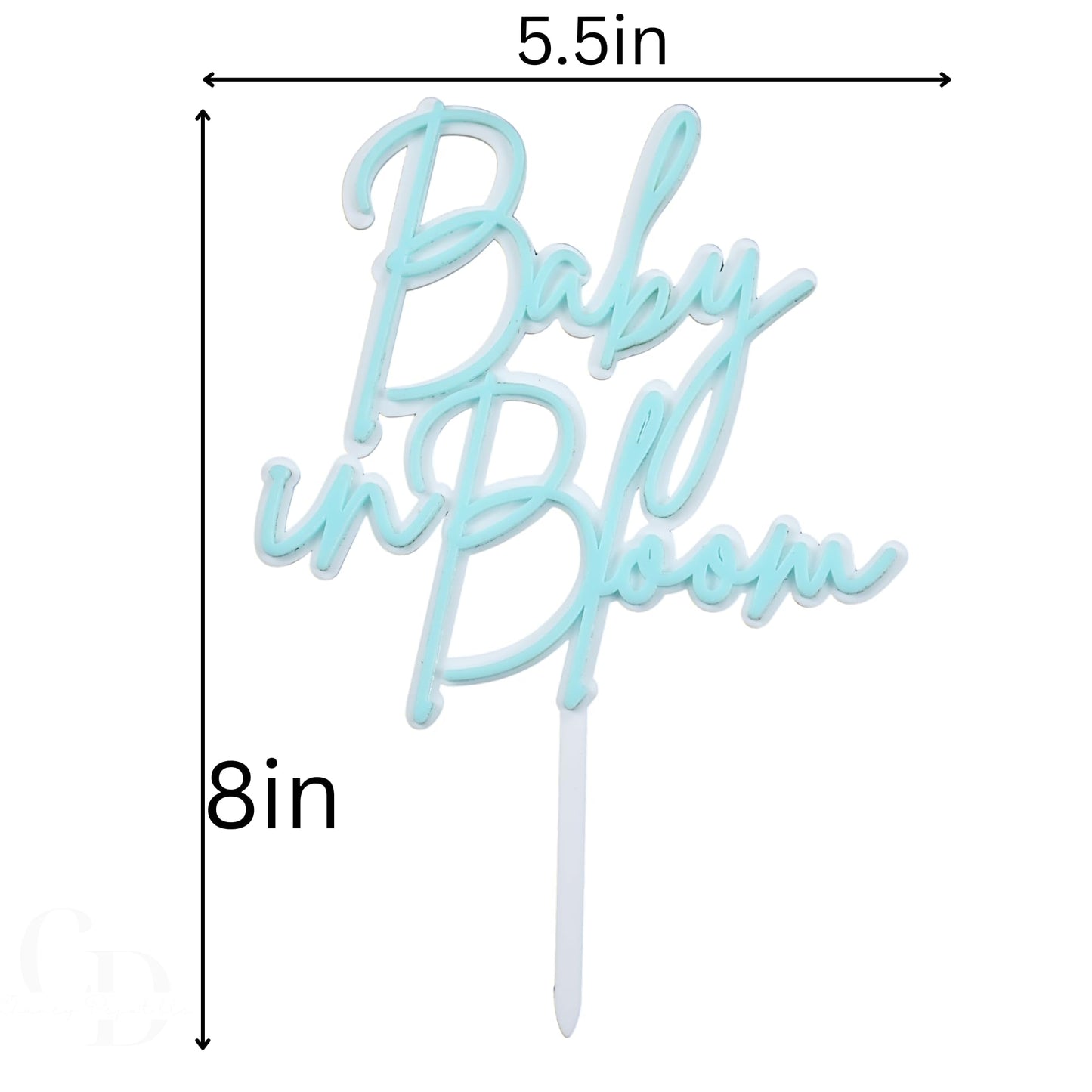 Baby in Bloom Double Layer premium acrylic cake topper- 1 pack