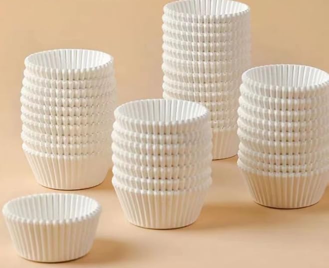 Premium White Paper Cupcake Liners, 1000 Count, Taller Size 2x1.5 Inch Baking Cups for Muffins and Pastries