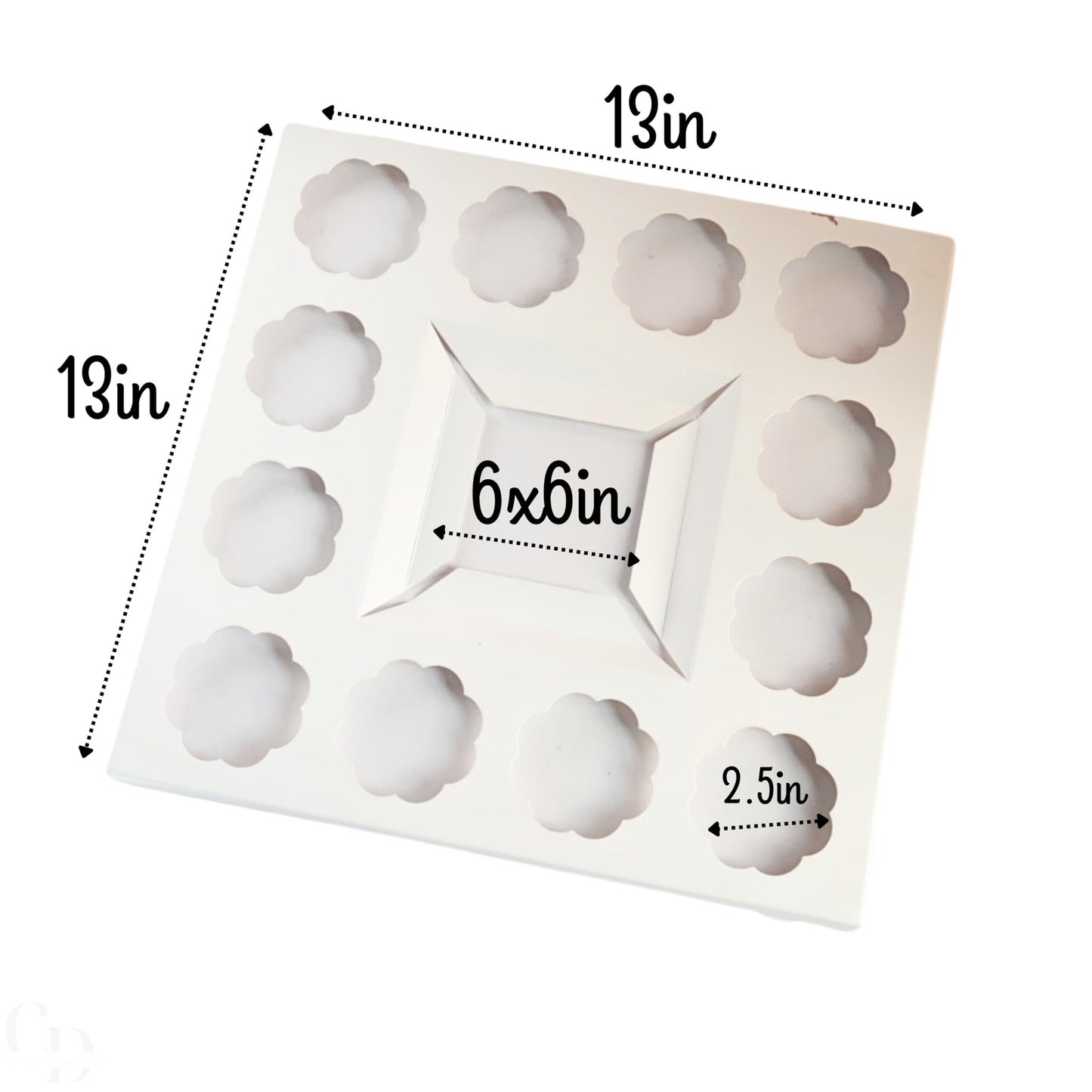 Chaney Depot LLC Bento Cake and Cupcake Box with Clear Box,12 Cupcake Insert with 6x6 Cake Cavity- 10 pack
