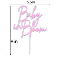 Baby in Bloom Double Layer premium acrylic cake topper- 1 pack